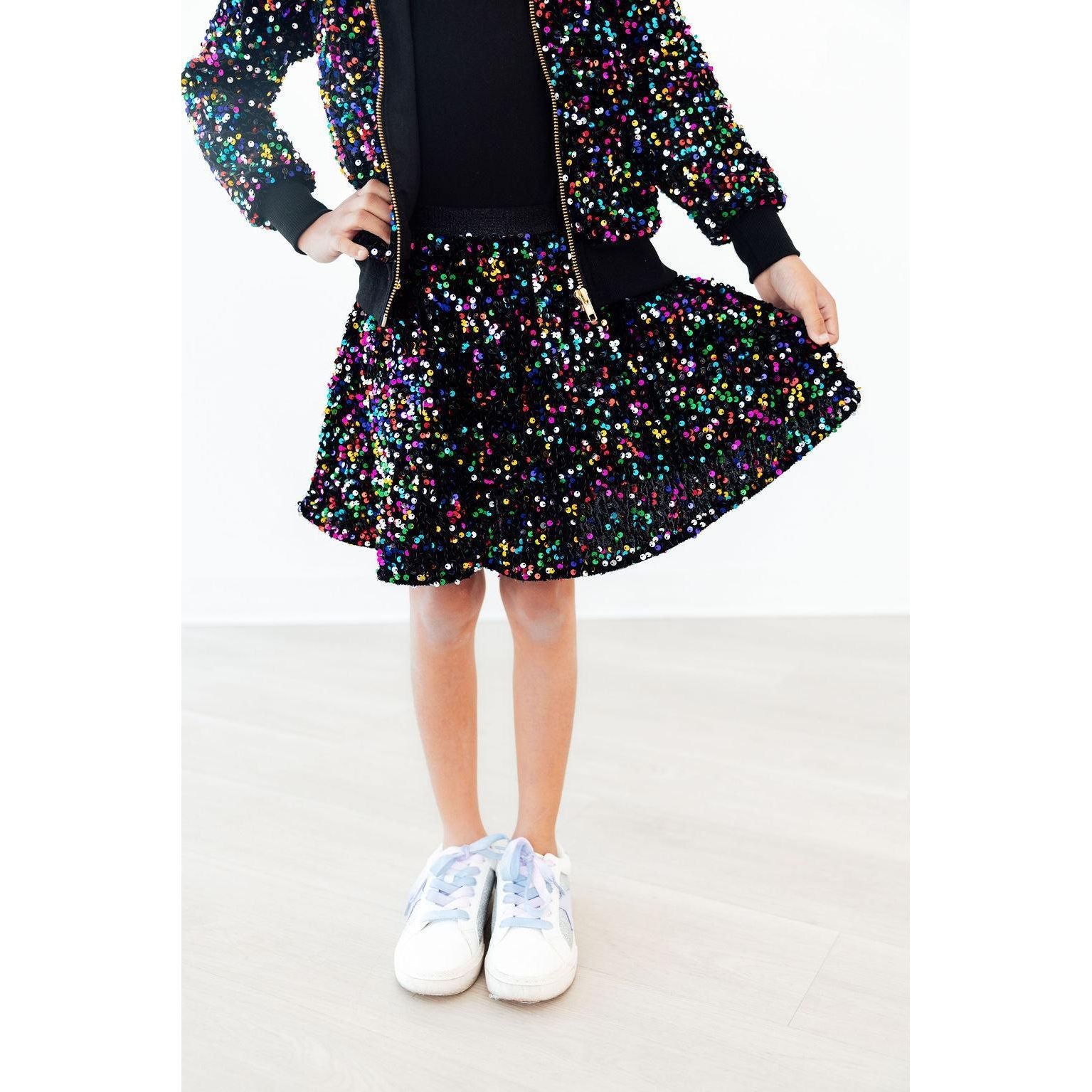 Confetti Velvet Sequin Twirl Skort