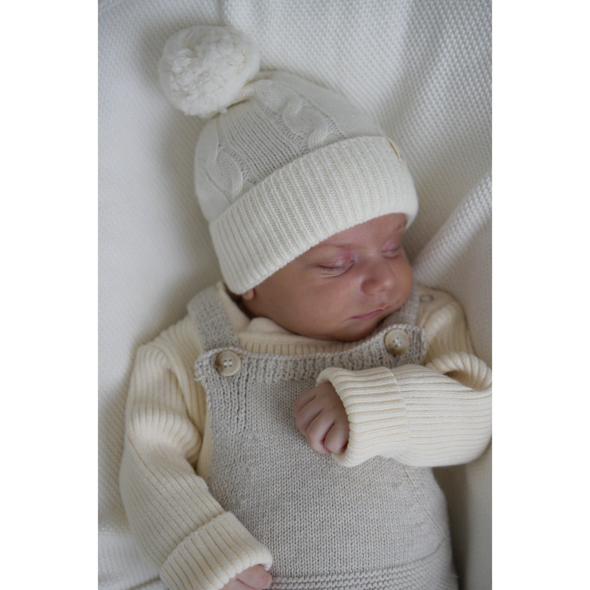 Luna + Luca Natural Knit Overalls