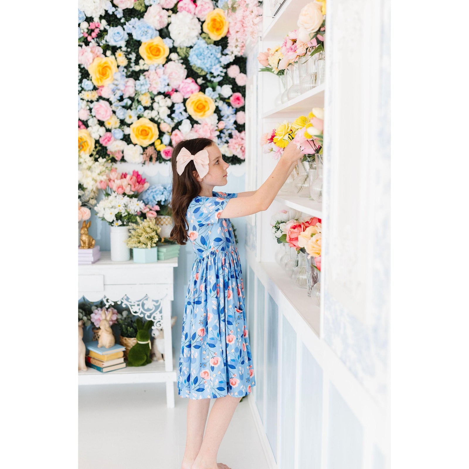 Country Blooms S/S Pocket Twirl Dress
