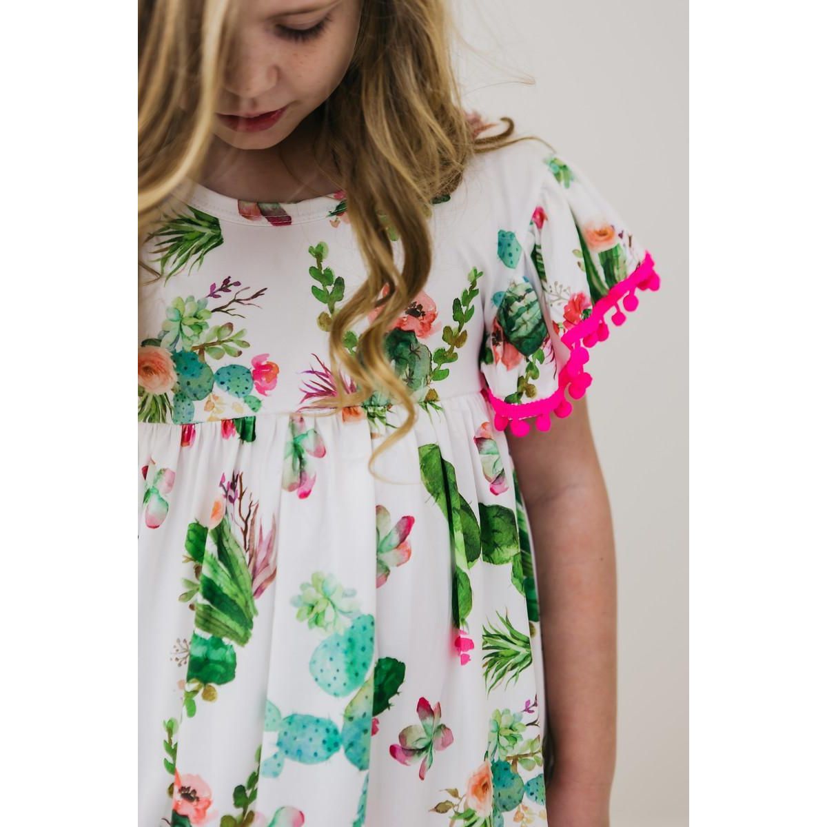 Cute Cactus Pom Pom Dress