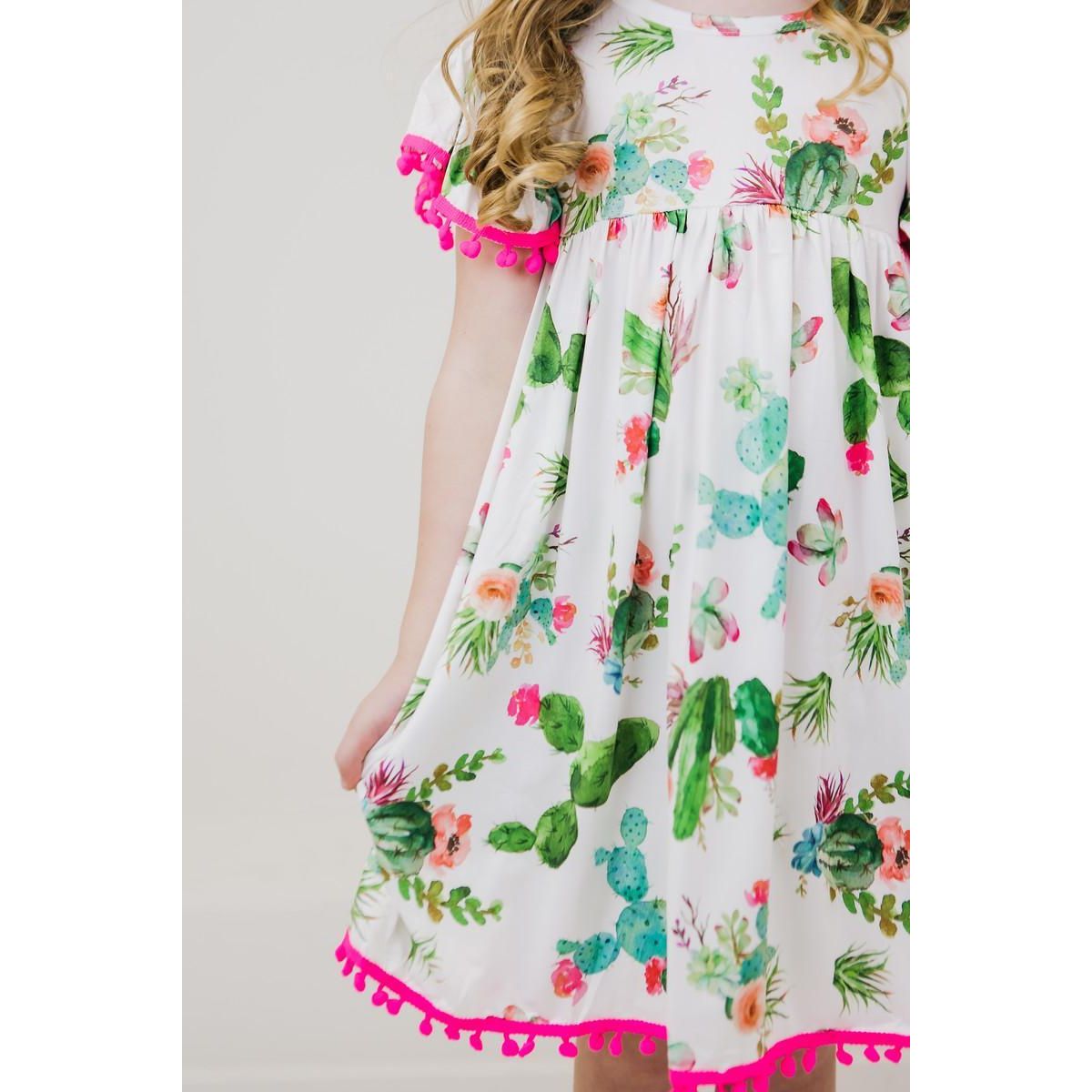 Cute Cactus Pom Pom Dress