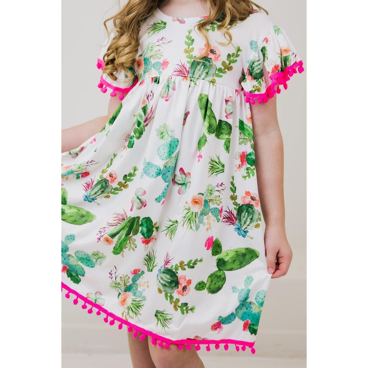 Cute Cactus Pom Pom Dress