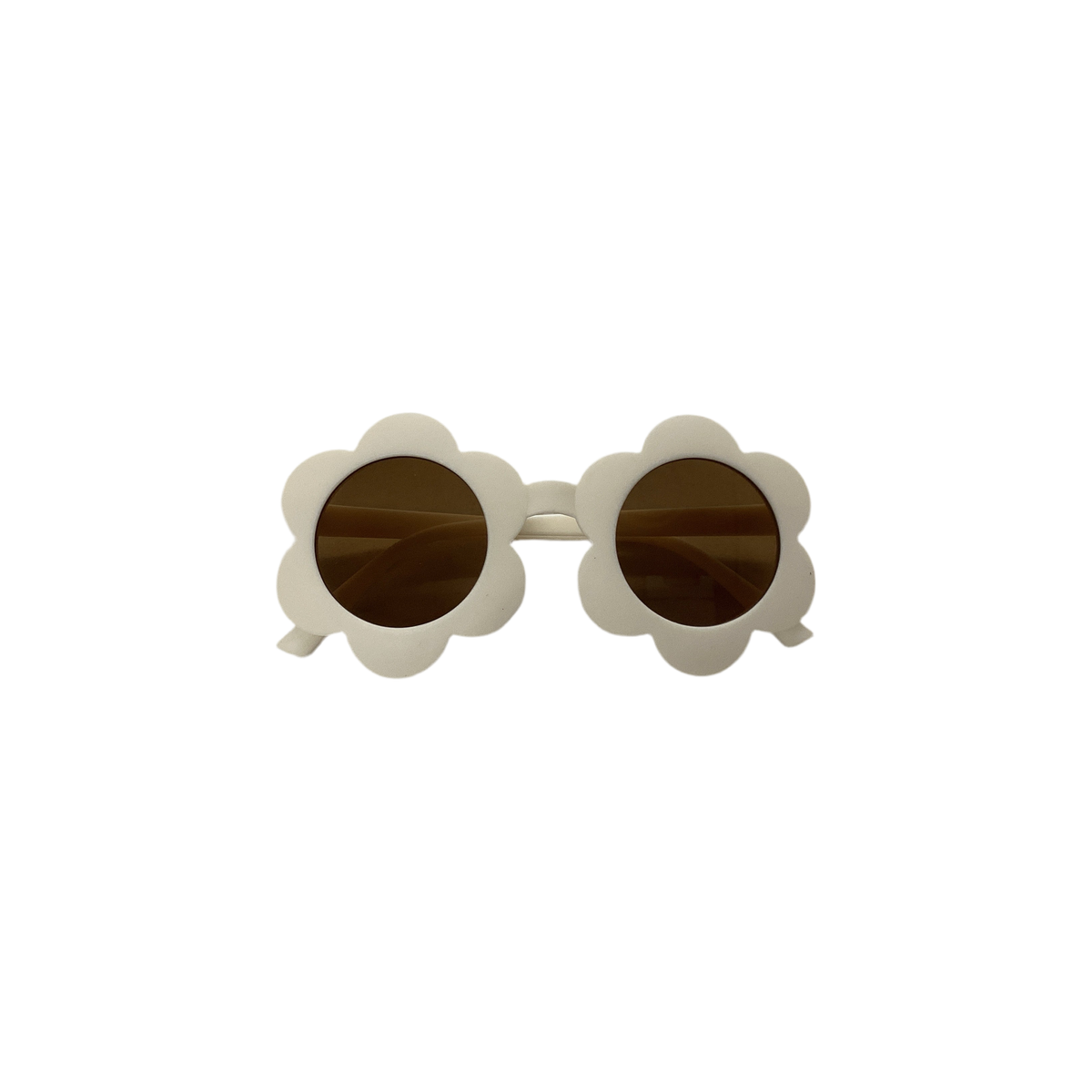 flower petal sunglasses in white