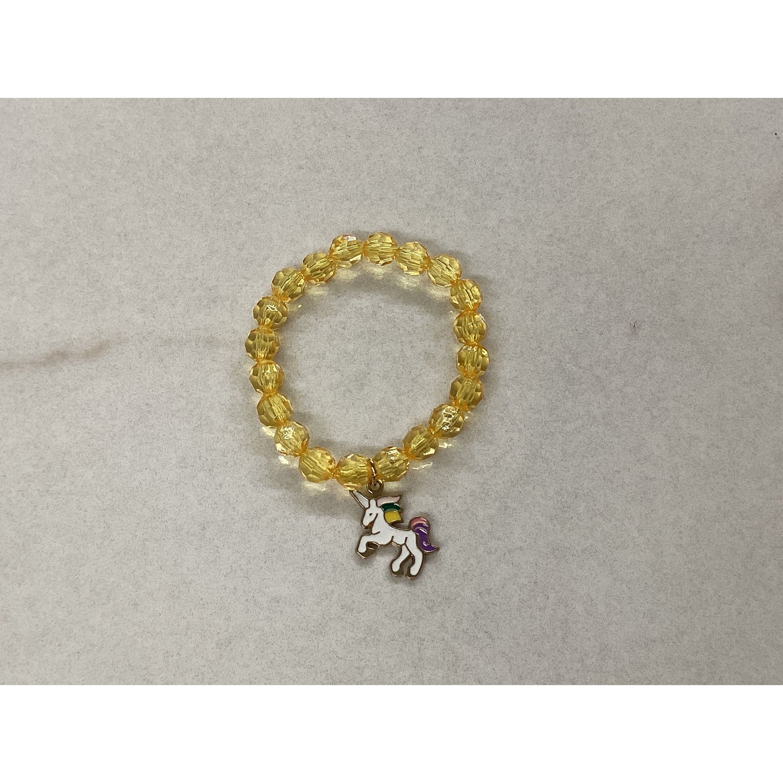 unicorn charm bracelet |yellow