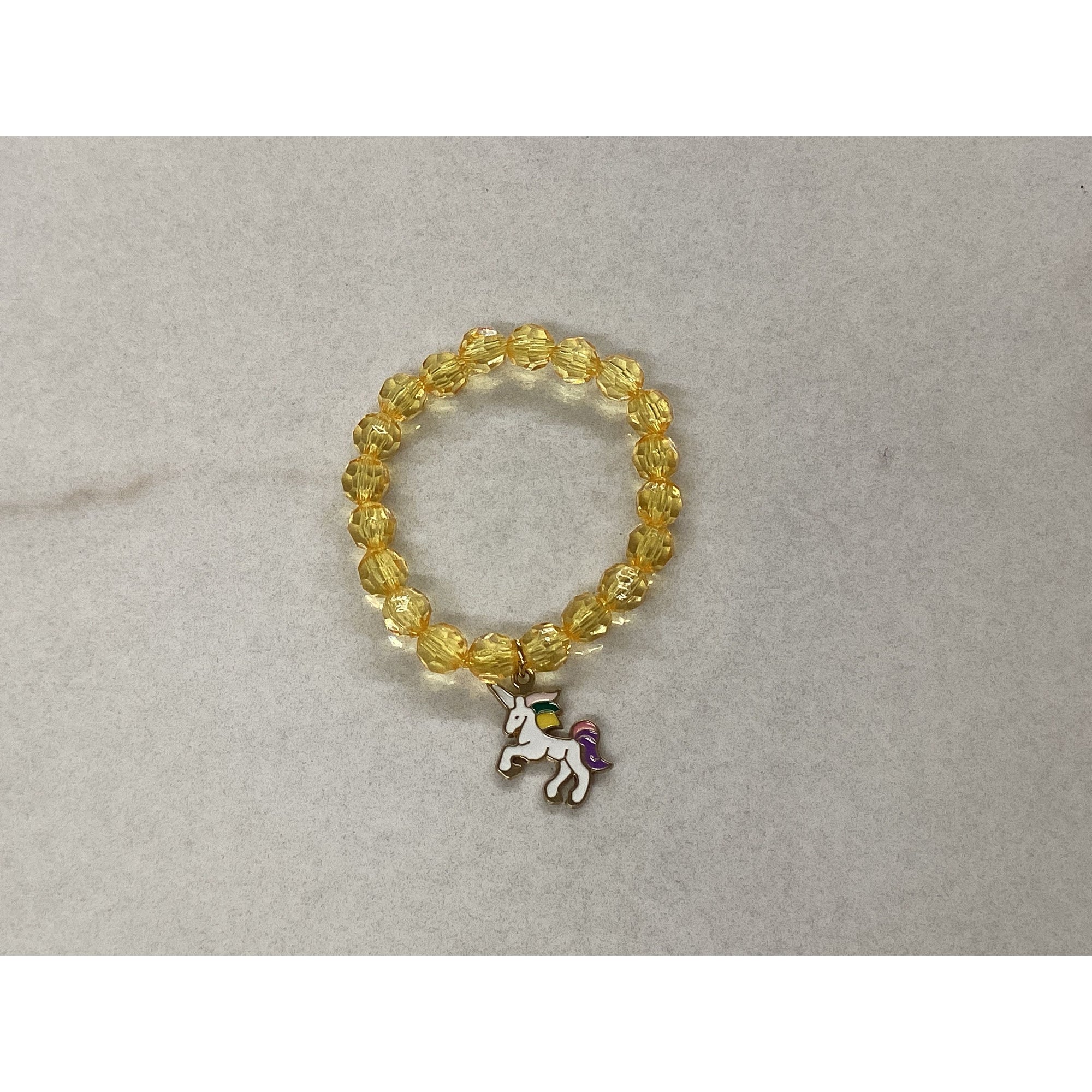 unicorn charm bracelet |yellow
