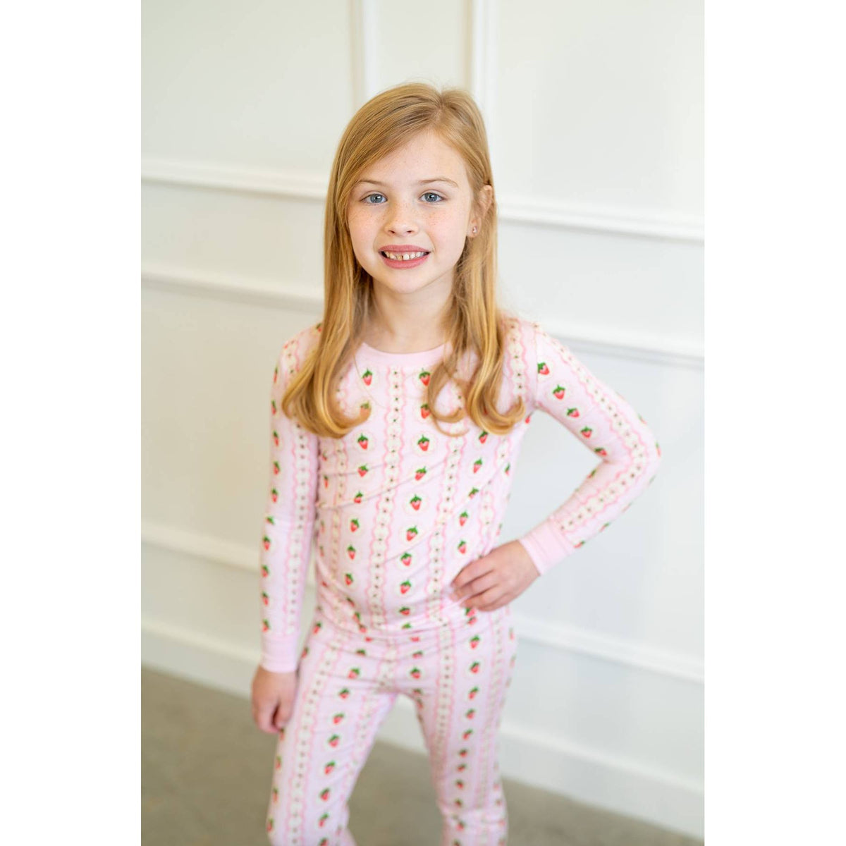 Strawberry Stripe | Two Piece Pajama Set