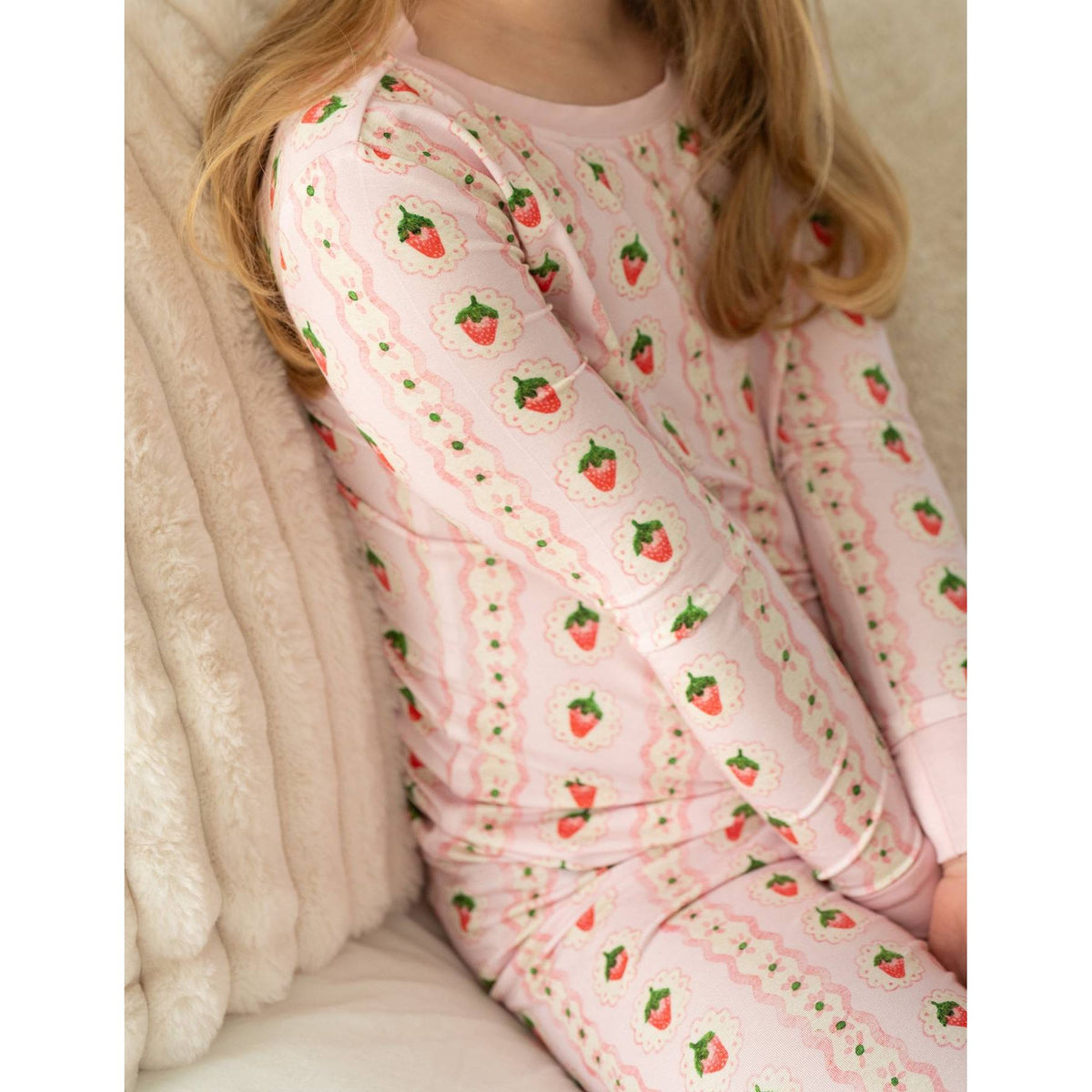 Strawberry Stripe | Two Piece Pajama Set