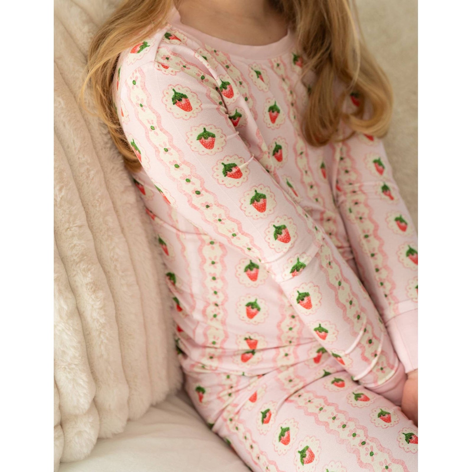 Strawberry Stripe | Two Piece Pajama Set