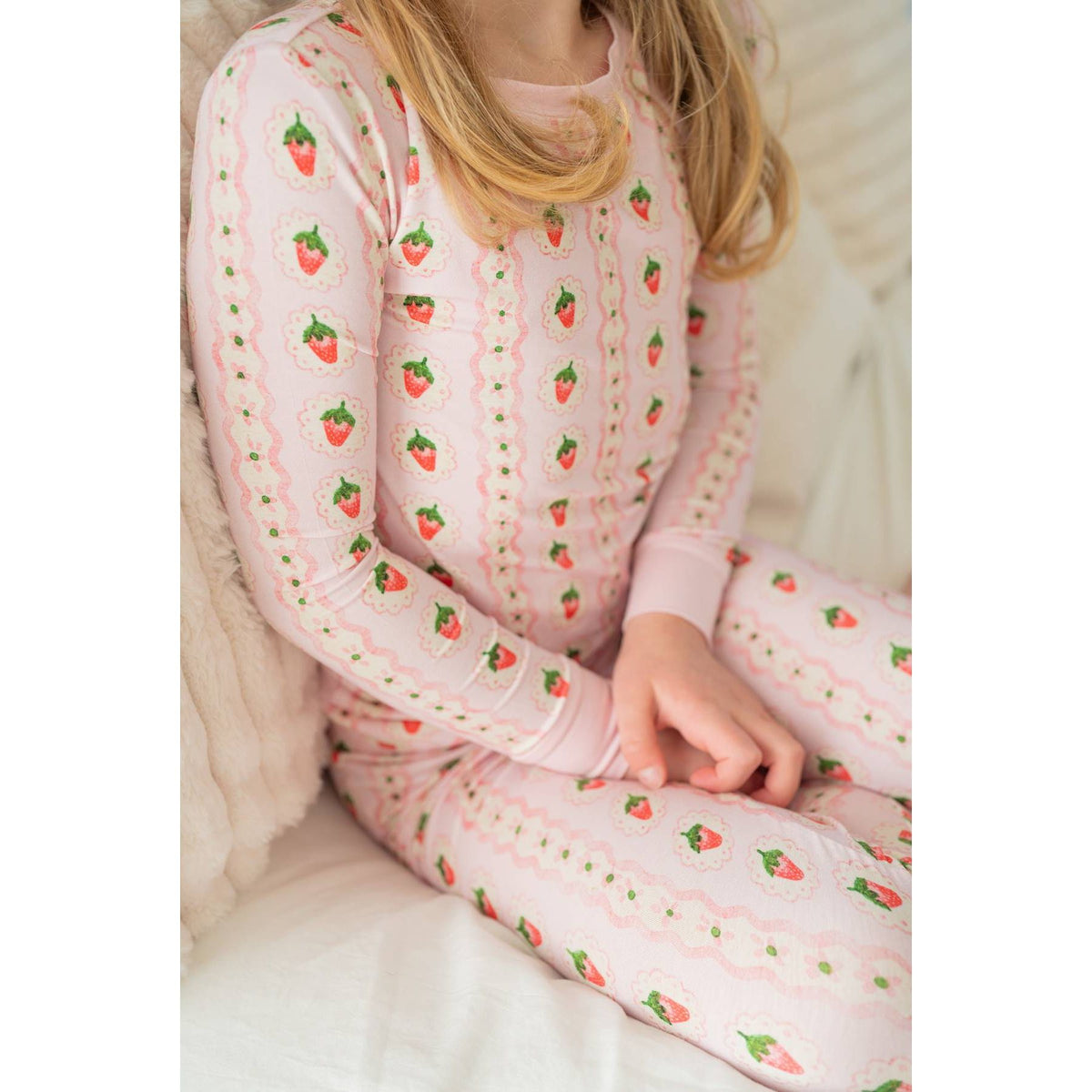 Strawberry Stripe | Two Piece Pajama Set