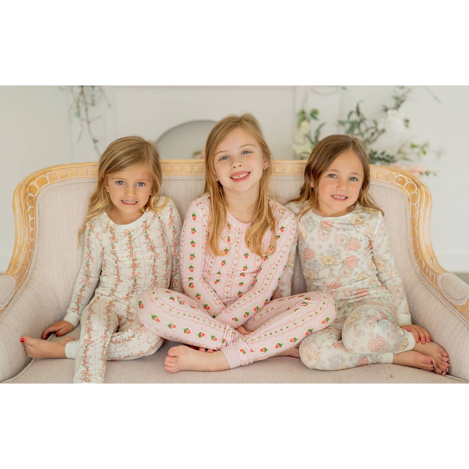 Strawberry Stripe | Two Piece Pajama Set