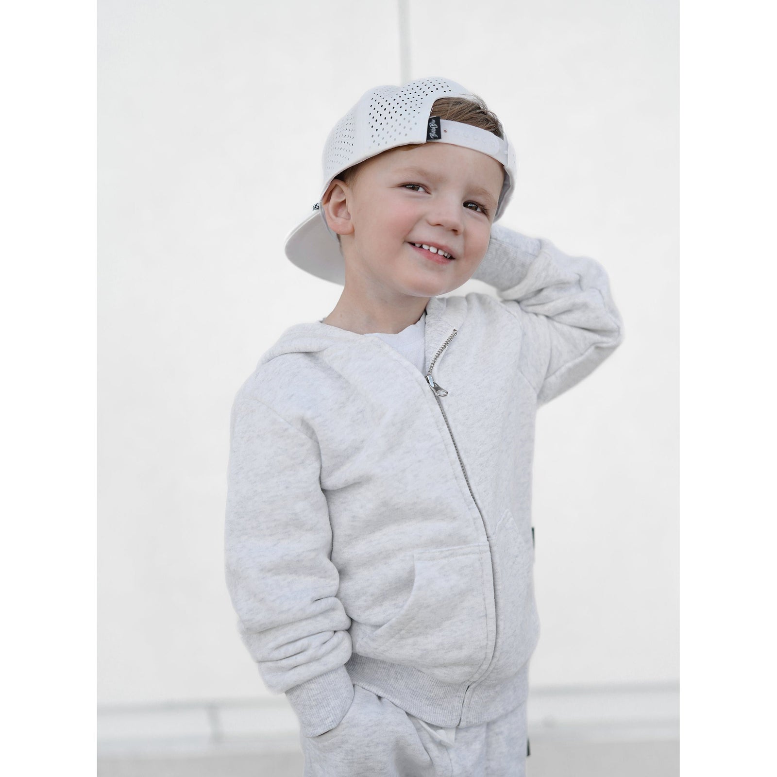 Classic Zip Hoodie - Light Heather Grey