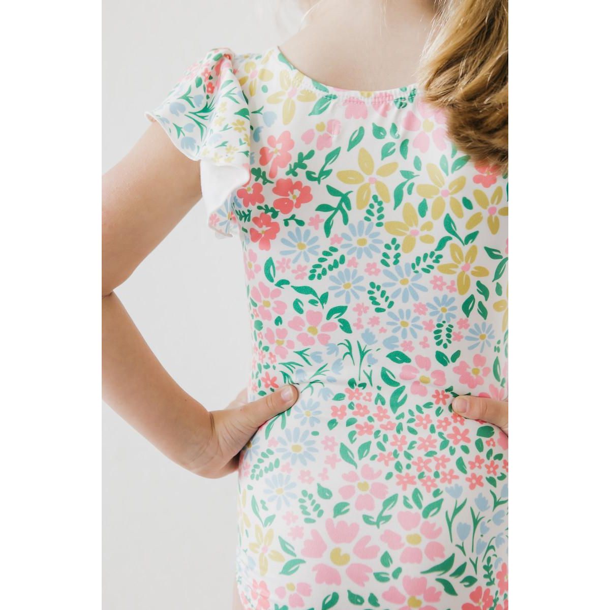 Daffodils S/S Flutter Sleeve Leotard