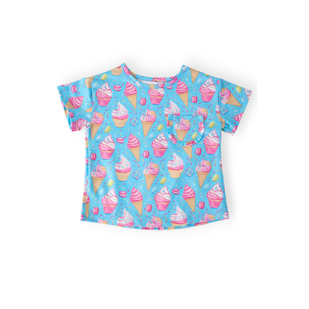 Delightful Desserts Ruffle Pocket Tee