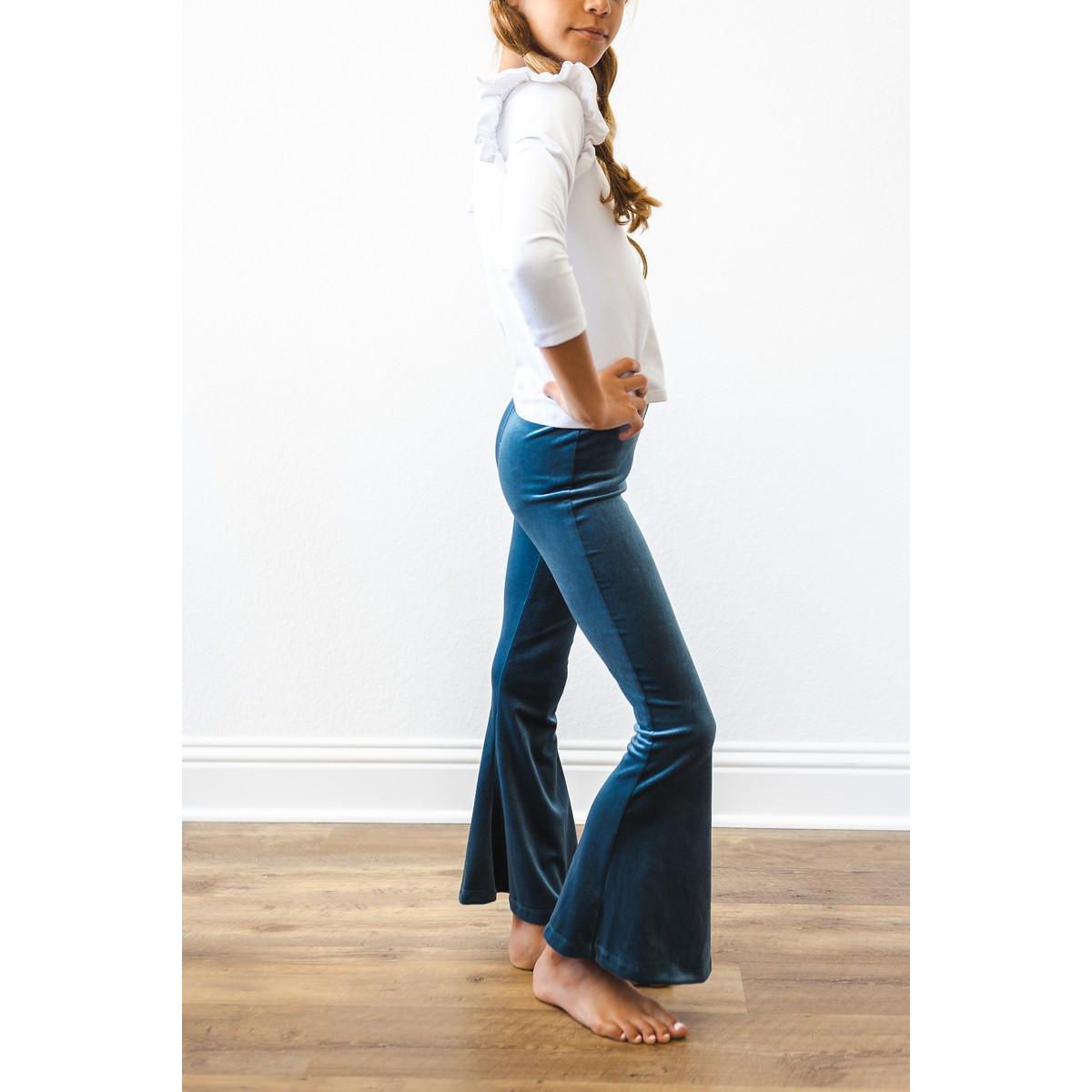 Denim Blue Velvet Bells