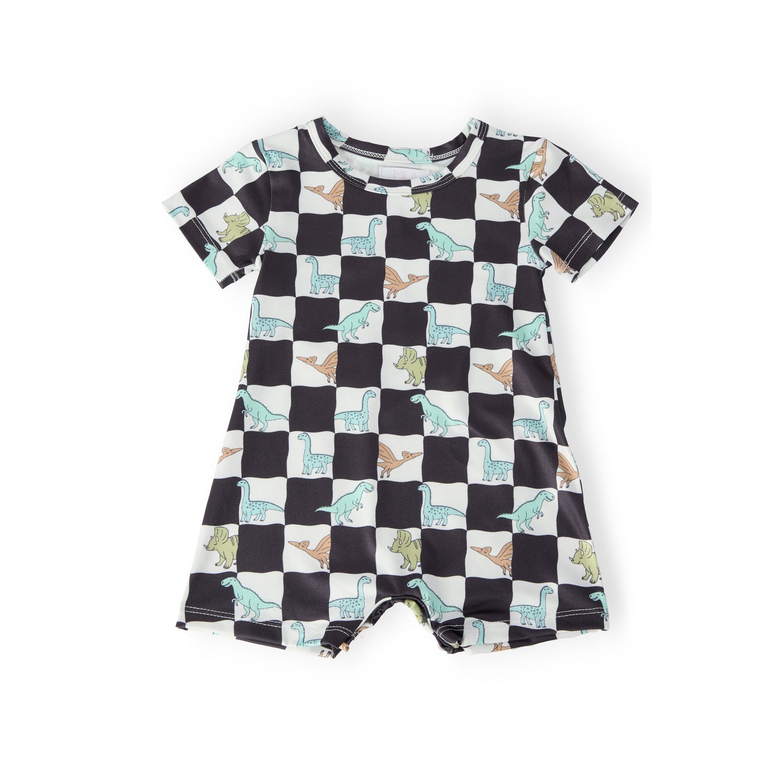 Dino Checkers S/S Shorty One-Piece