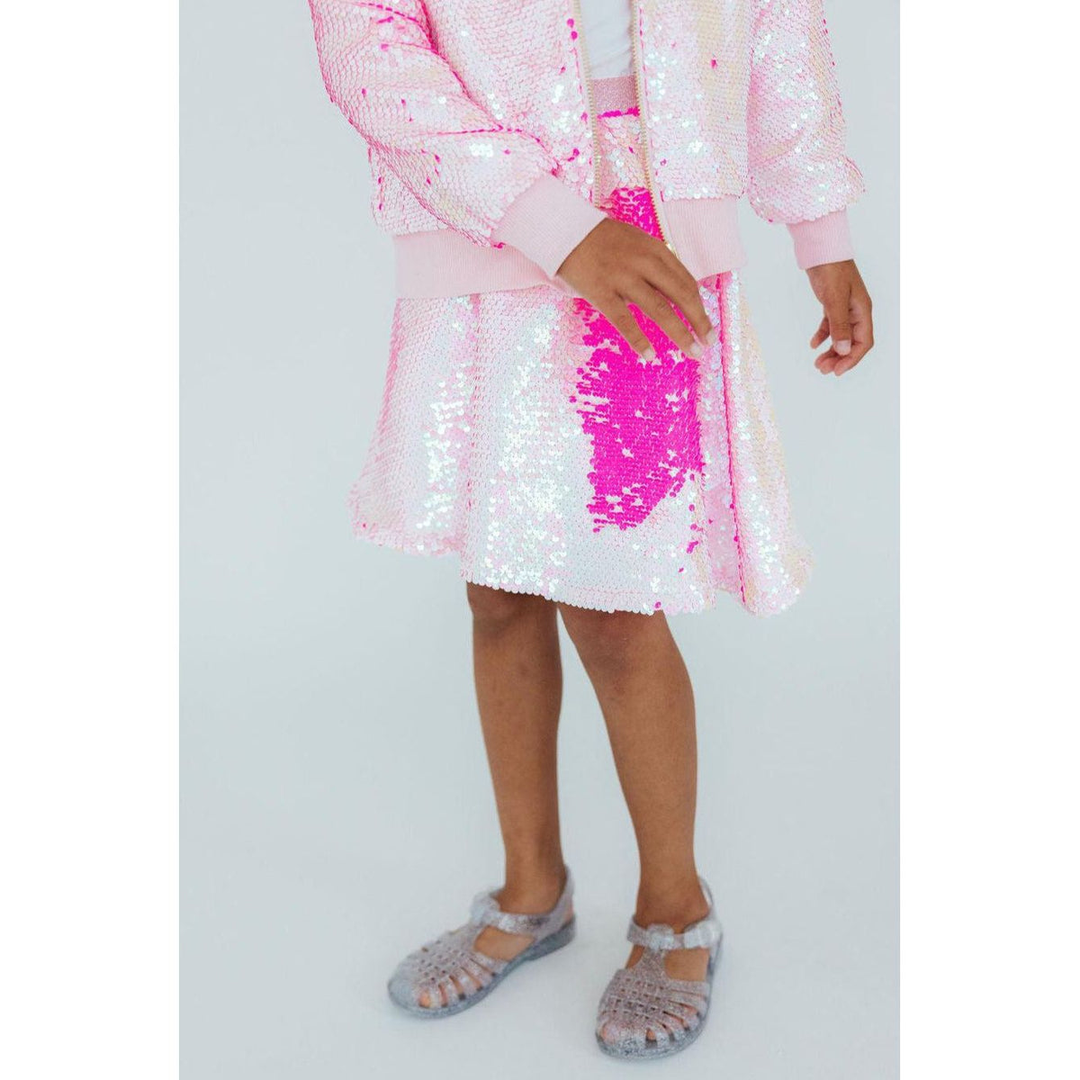 Diva Pink Flip Sequin Twirl Skort