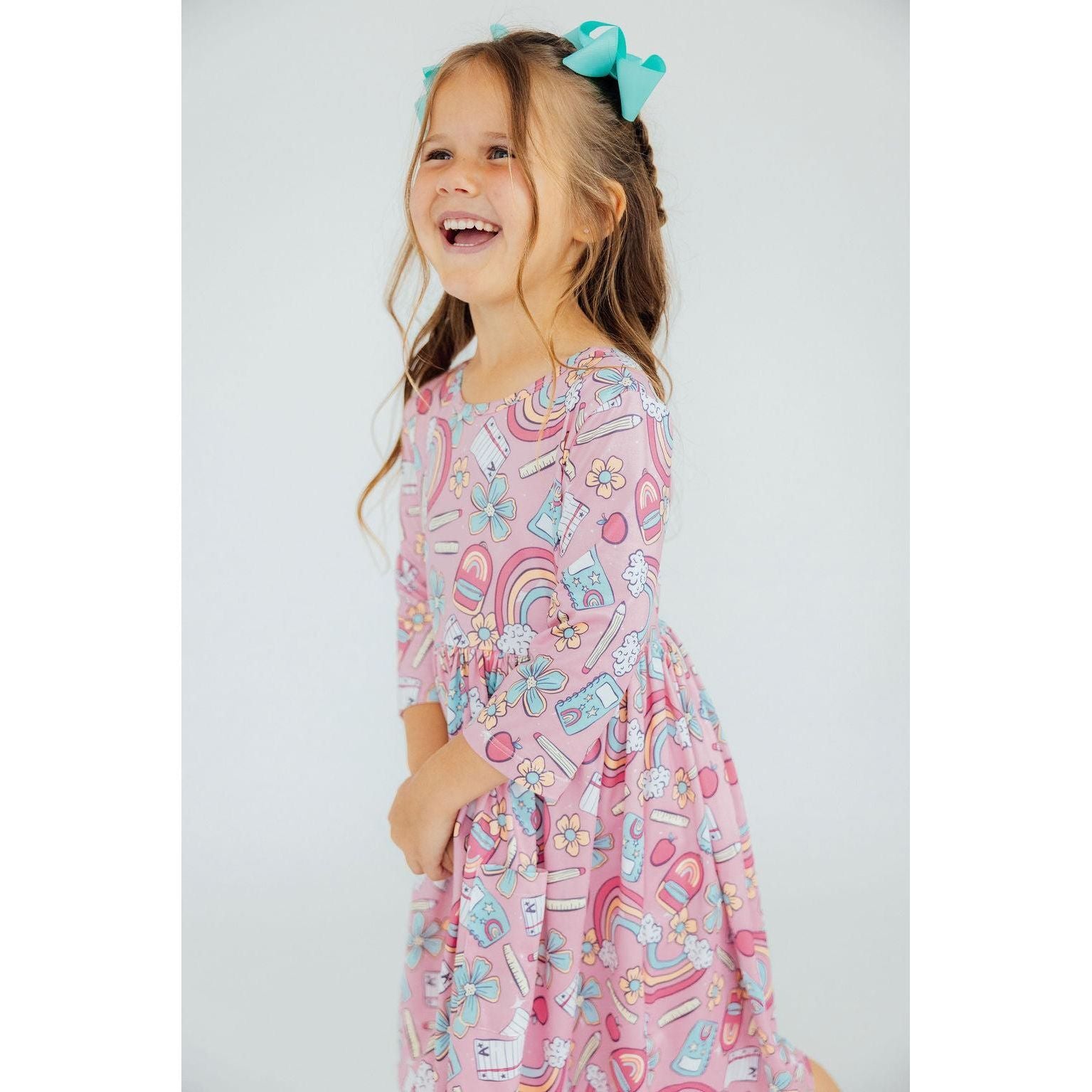 Dream Big Little One 3/4 Pocket Twirl Dress