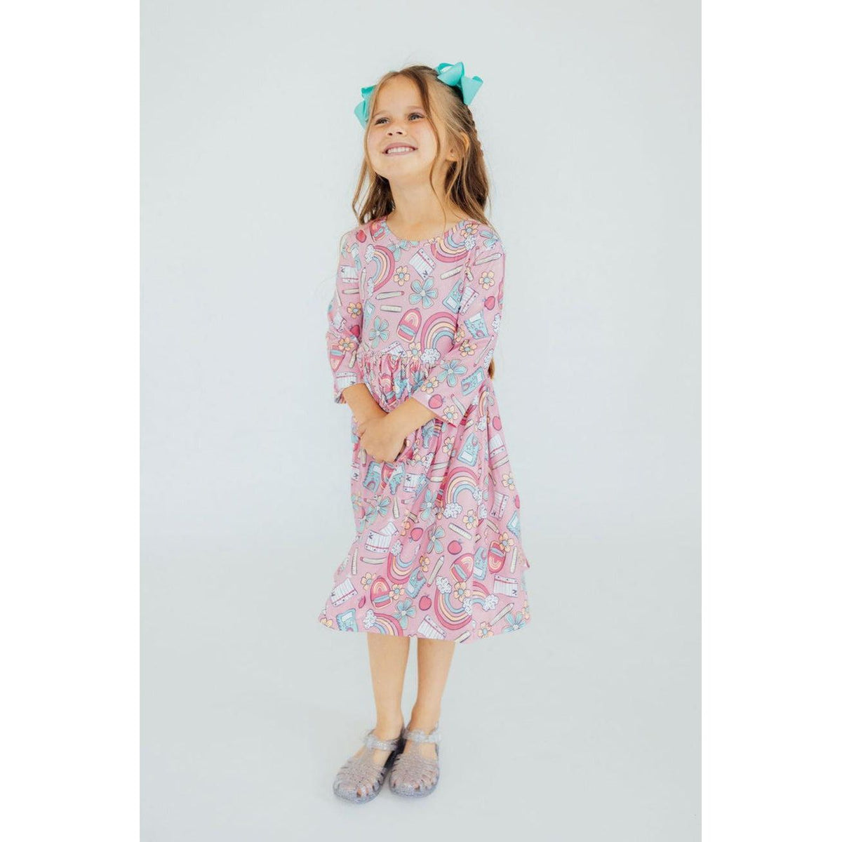 Dream Big Little One 3/4 Pocket Twirl Dress