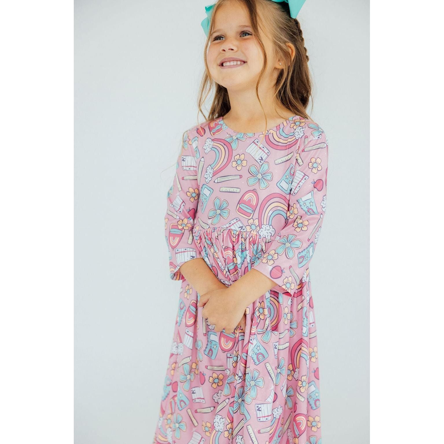 Dream Big Little One 3/4 Pocket Twirl Dress