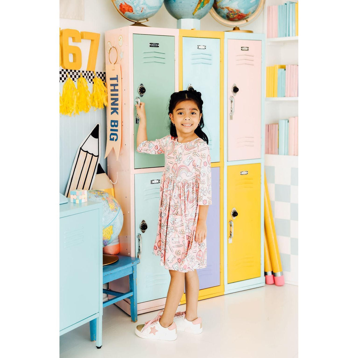 Dream Big Little One 3/4 Pocket Twirl Dress