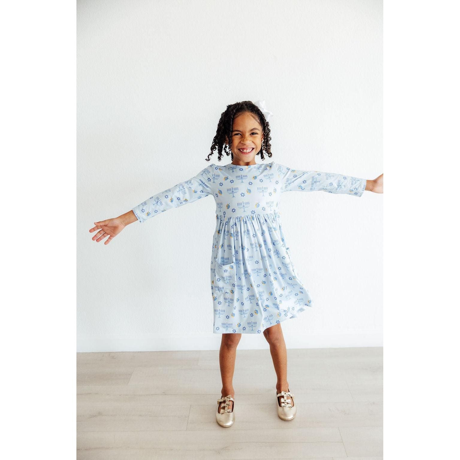 Dreidel Darling L/S Pocket Twirl Dress