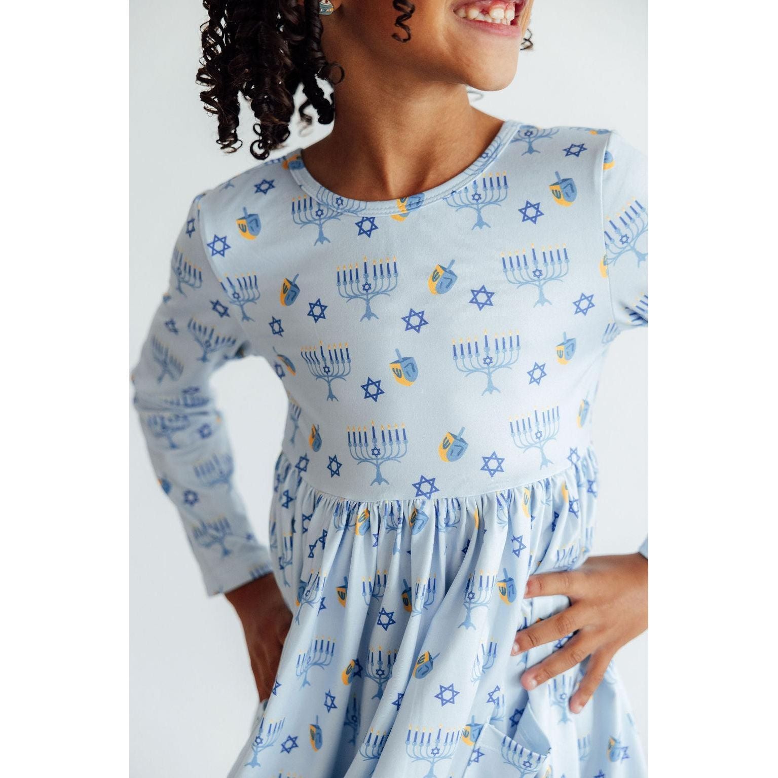Dreidel Darling L/S Pocket Twirl Dress