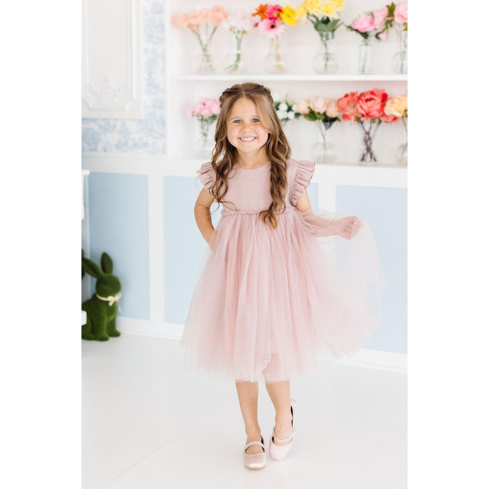 Dusty Pink Shimmer Tutu Dress