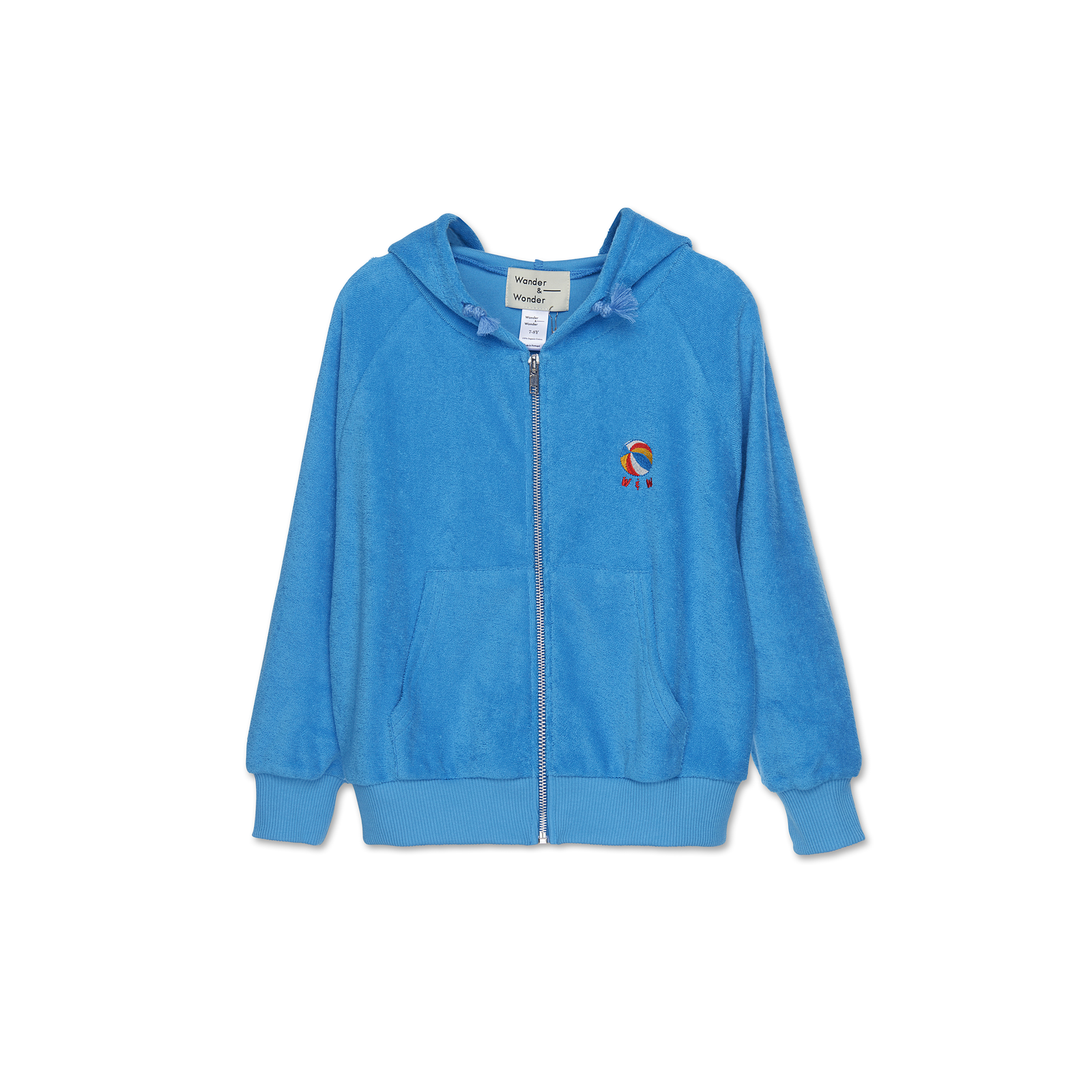 terry zip up hoodie | sky terry