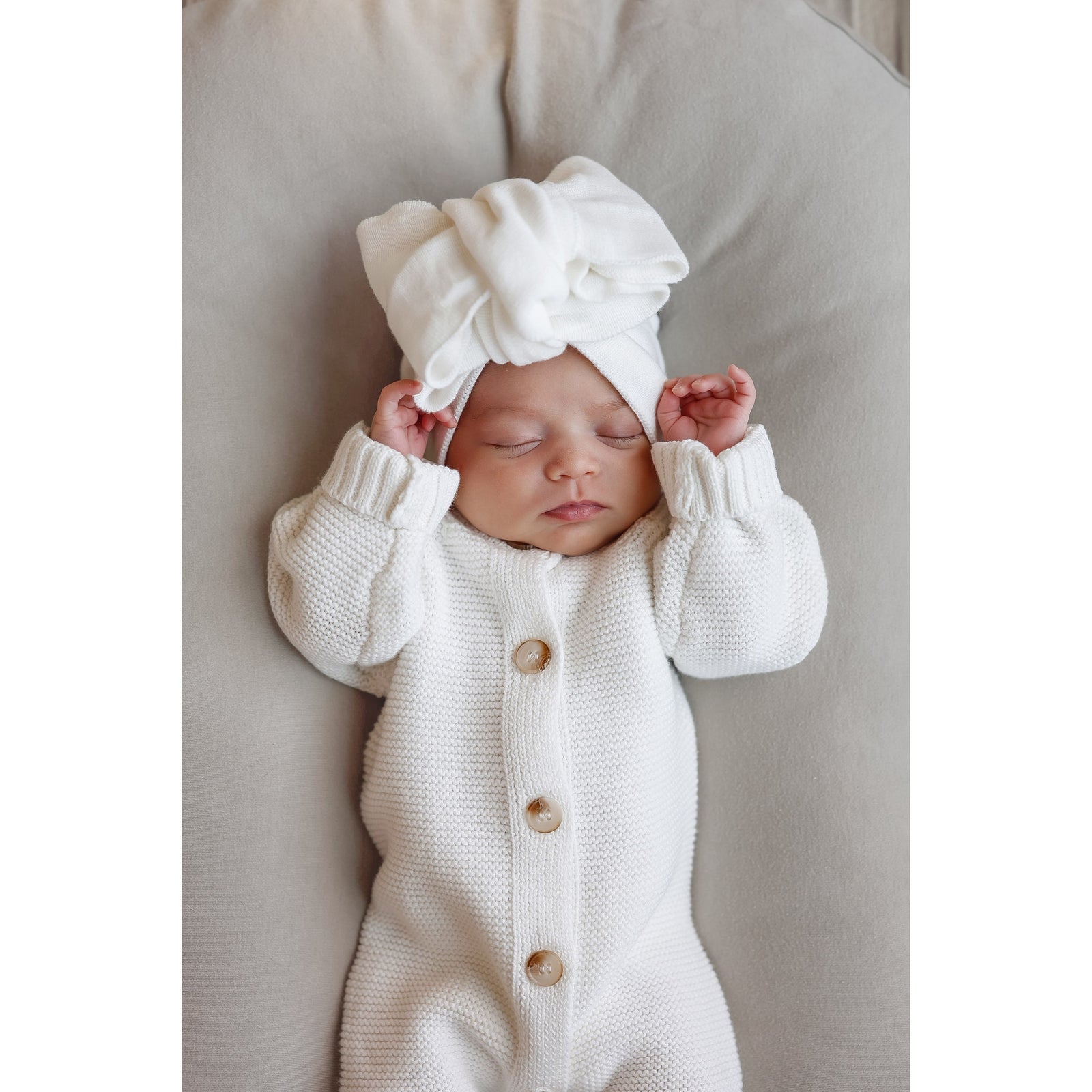 Classic Bow Headband - White