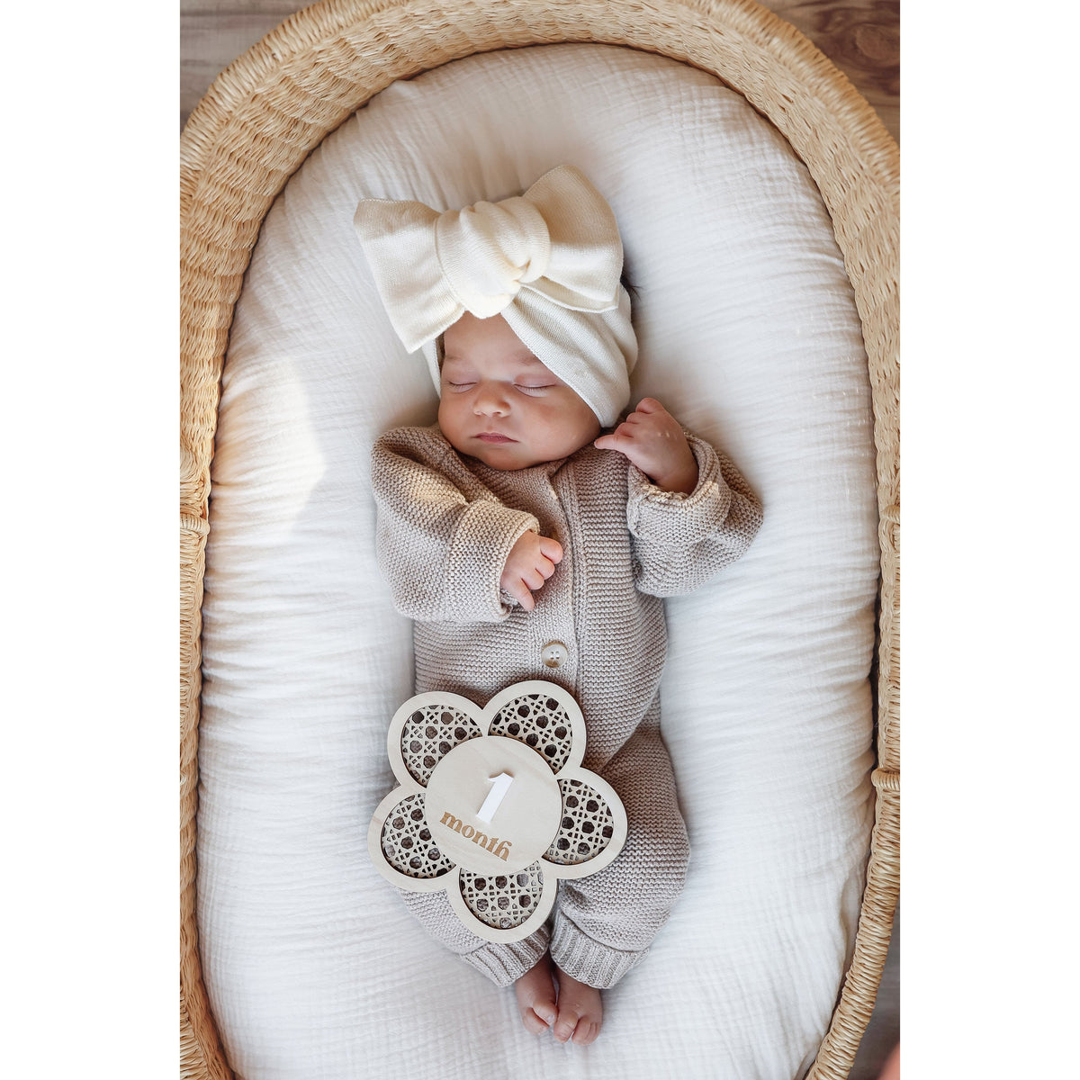 Classic Bow Headband - Cream