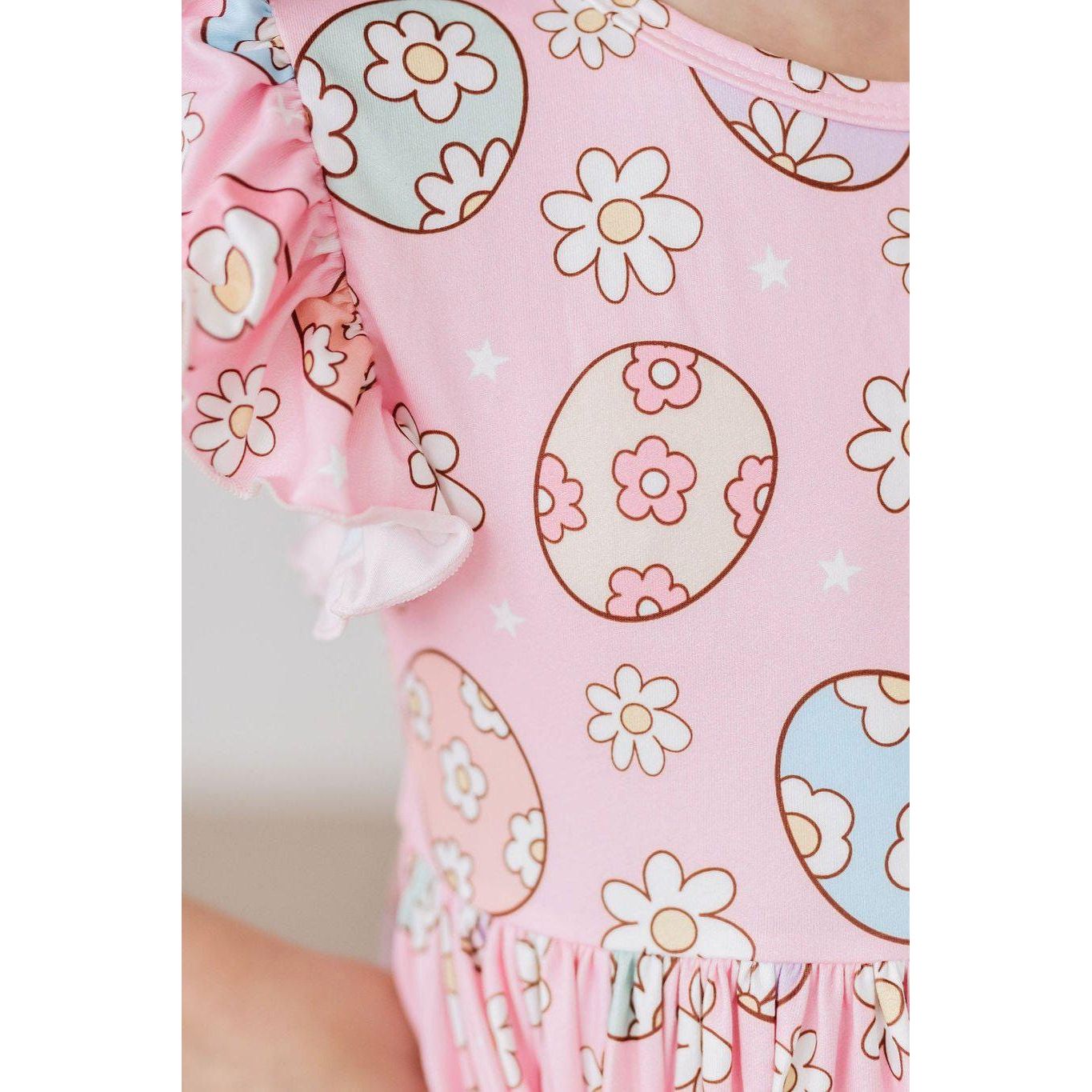 Easter Egg Hunt Flutter Sleeve Twirl Dress