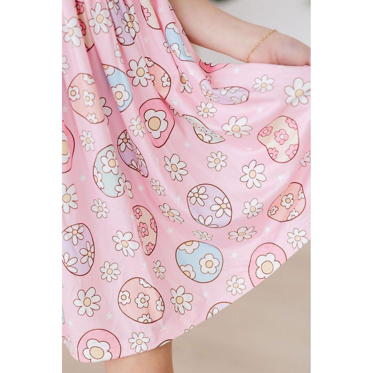 Easter Egg Hunt Flutter Sleeve Twirl Dress