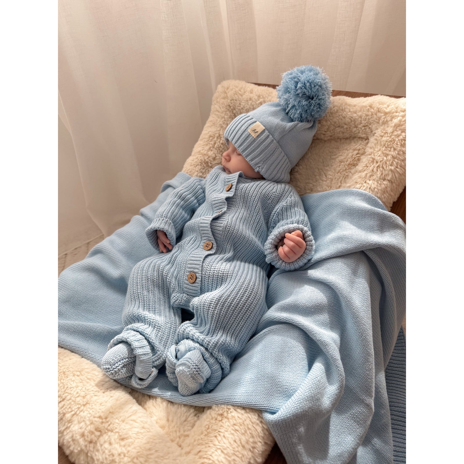 Classic Baby Blanket - Powder Blue