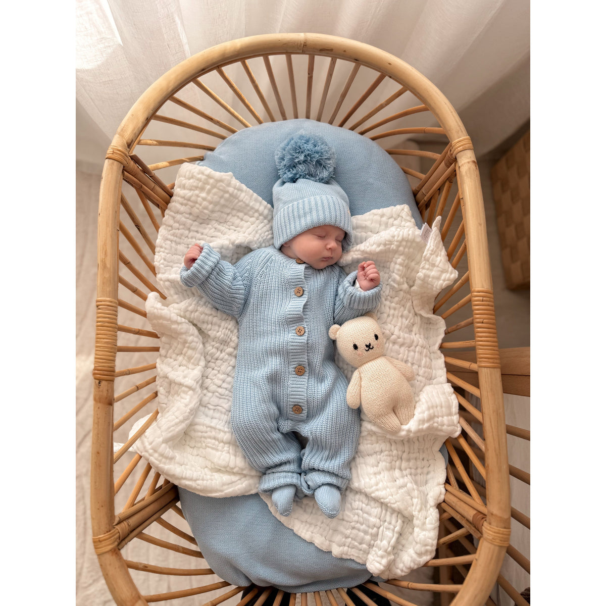 Classic Baby Blanket - Powder Blue