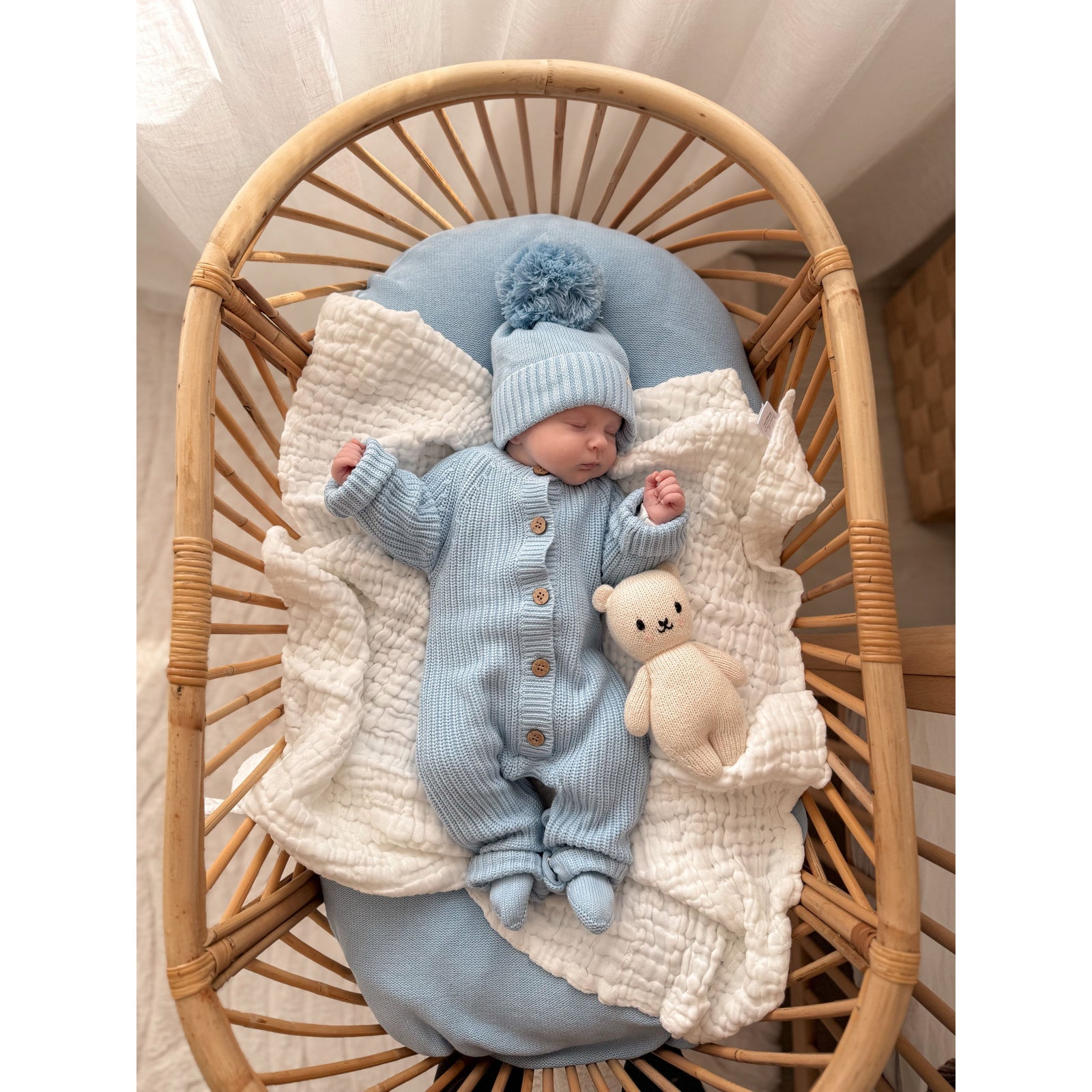 Classic Baby Blanket - Powder Blue