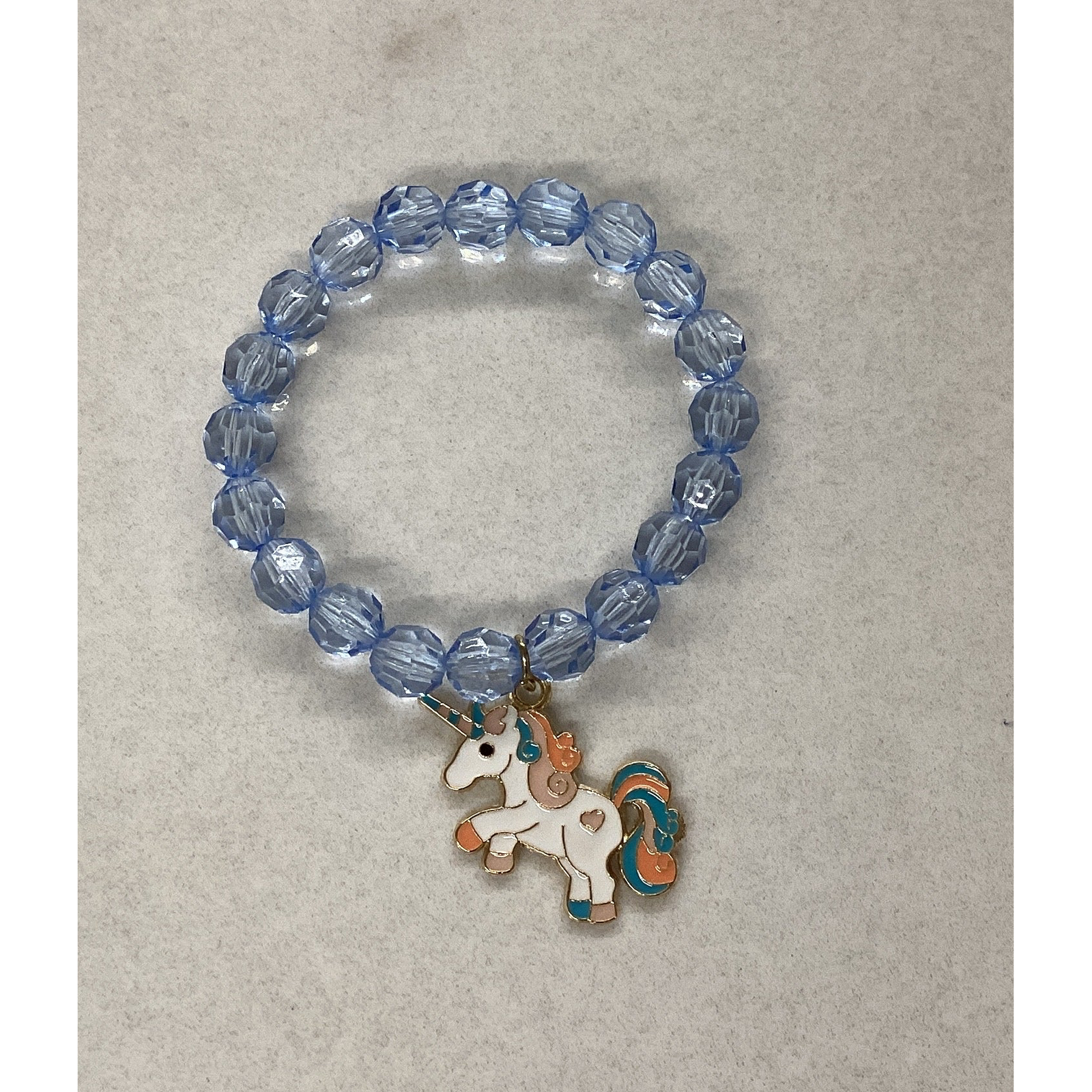 unicorn charm bracelet |blue