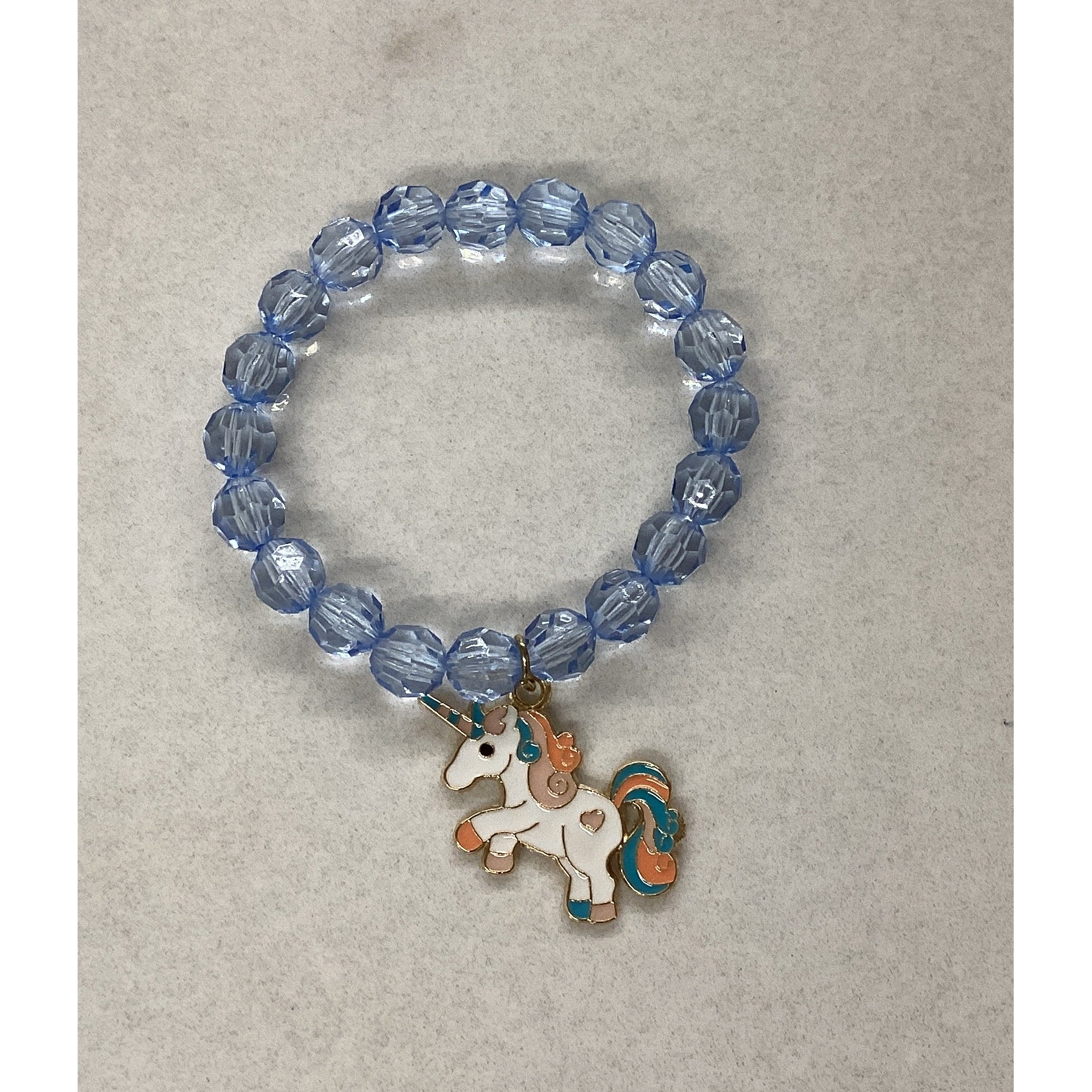 unicorn charm bracelet |blue