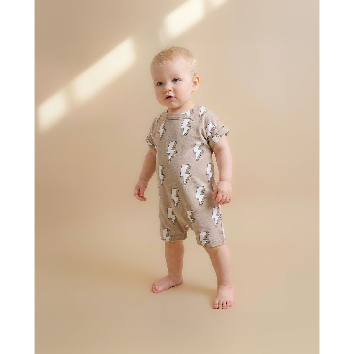 Cotton Romper | Electric Beige