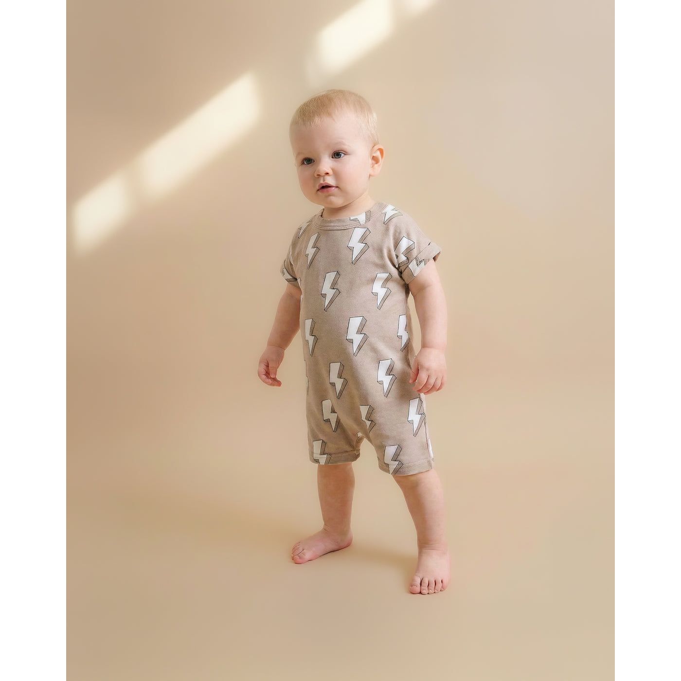 Cotton Romper | Electric Beige