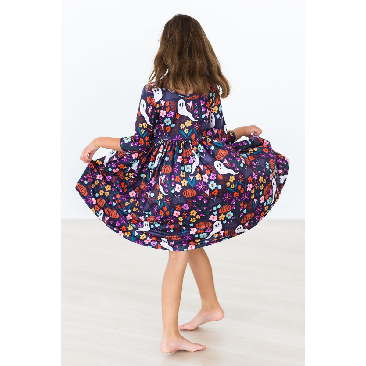 Fangtastic 3/4 Sleeve Pocket Twirl Dress