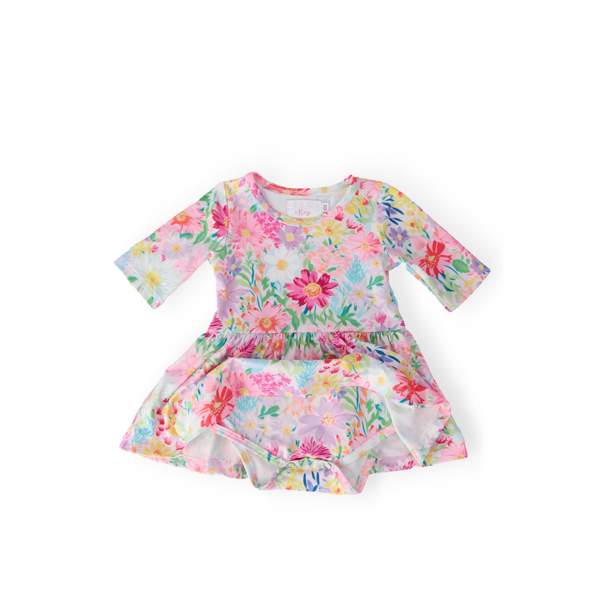 Field of Flowers 3/4 Twirl Bodysuit
