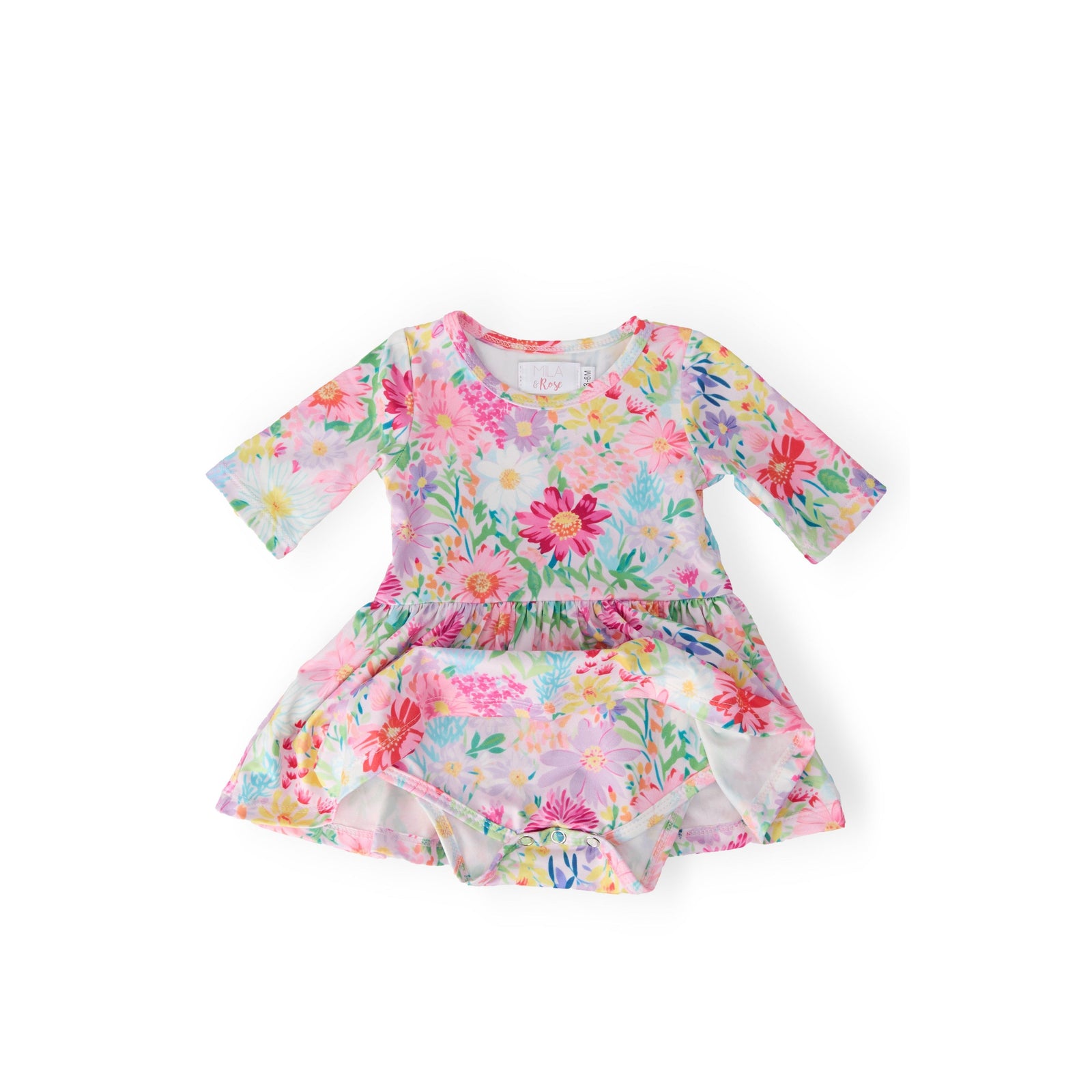 Field of Flowers 3/4 Twirl Bodysuit