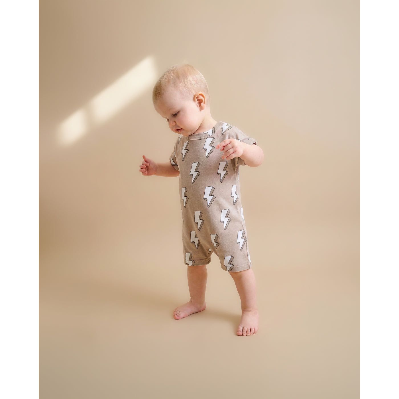 Cotton Romper | Electric Beige