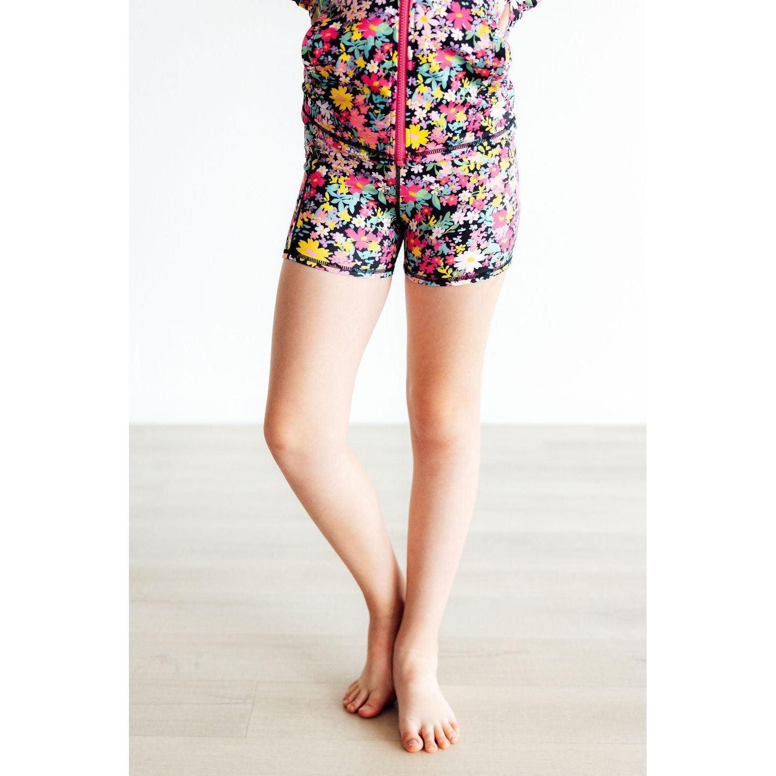 Flexible Floral Active Shorty Shorts