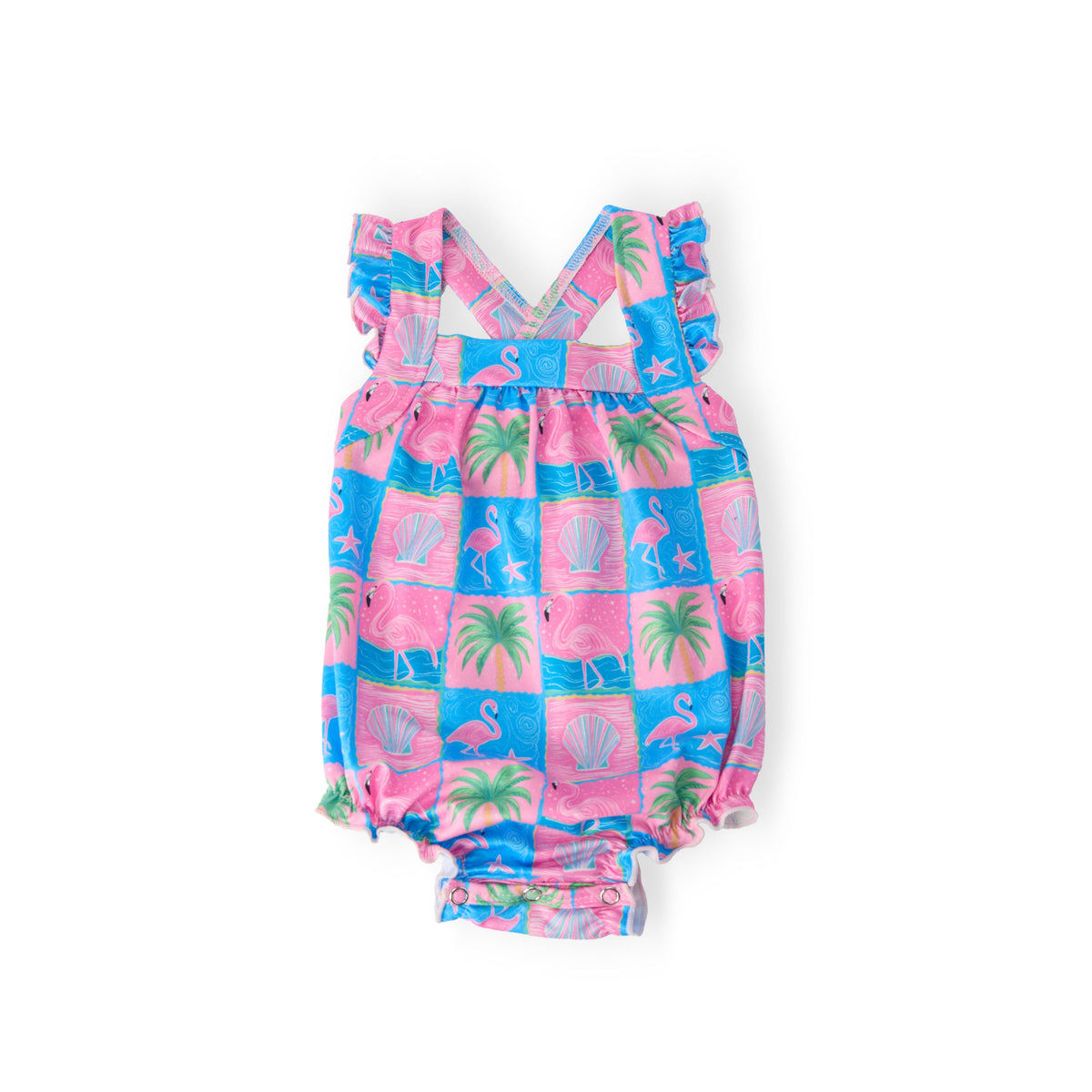 Flock Star Ruffle Cross Back Romper