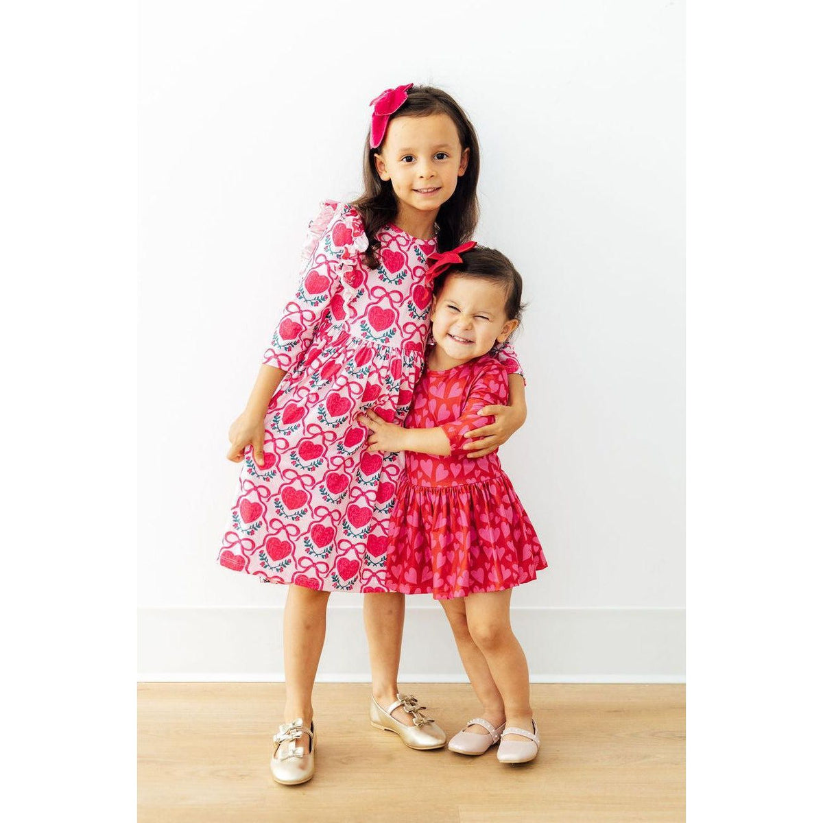 Hearts & Hugs 3/4 Sleeve Twirl Bodysuit