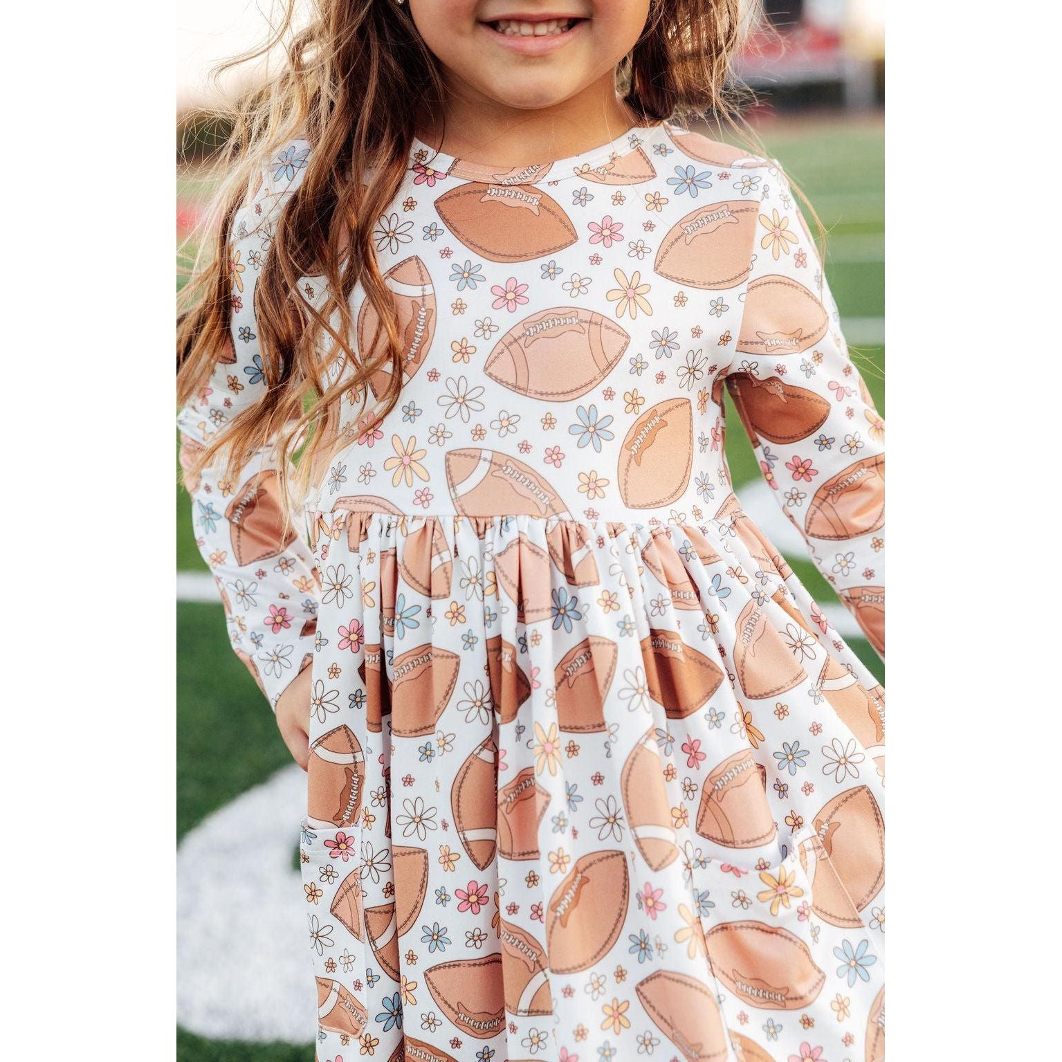 Football Friday L/S Pocket Twirl Dress