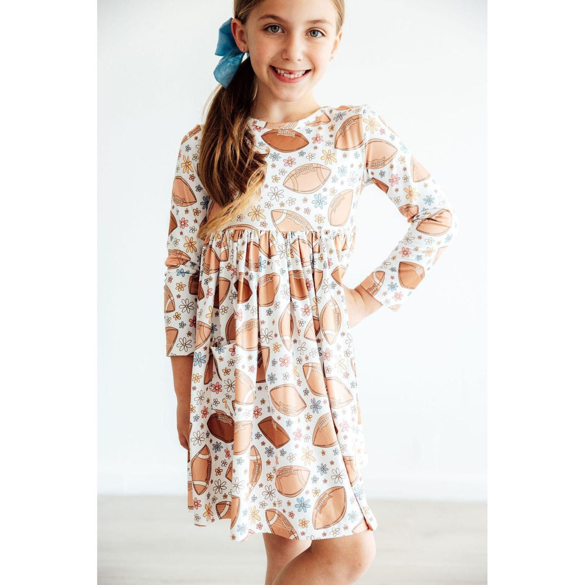 Football Friday L/S Pocket Twirl Dress