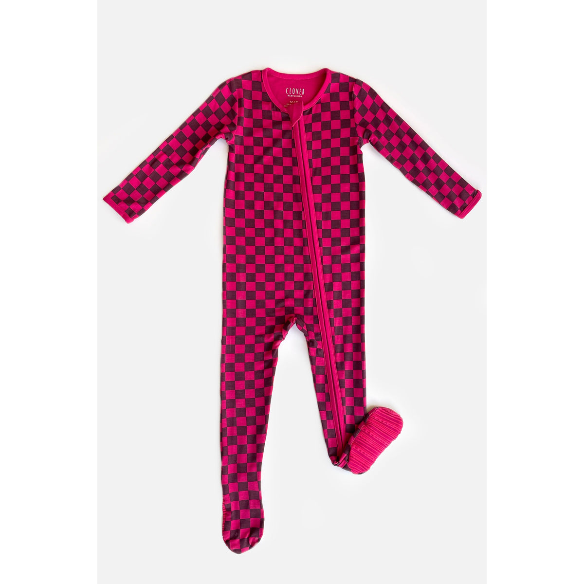 Soft &amp; Stretchy Zipper Footie - Clover x Bohemian Mama