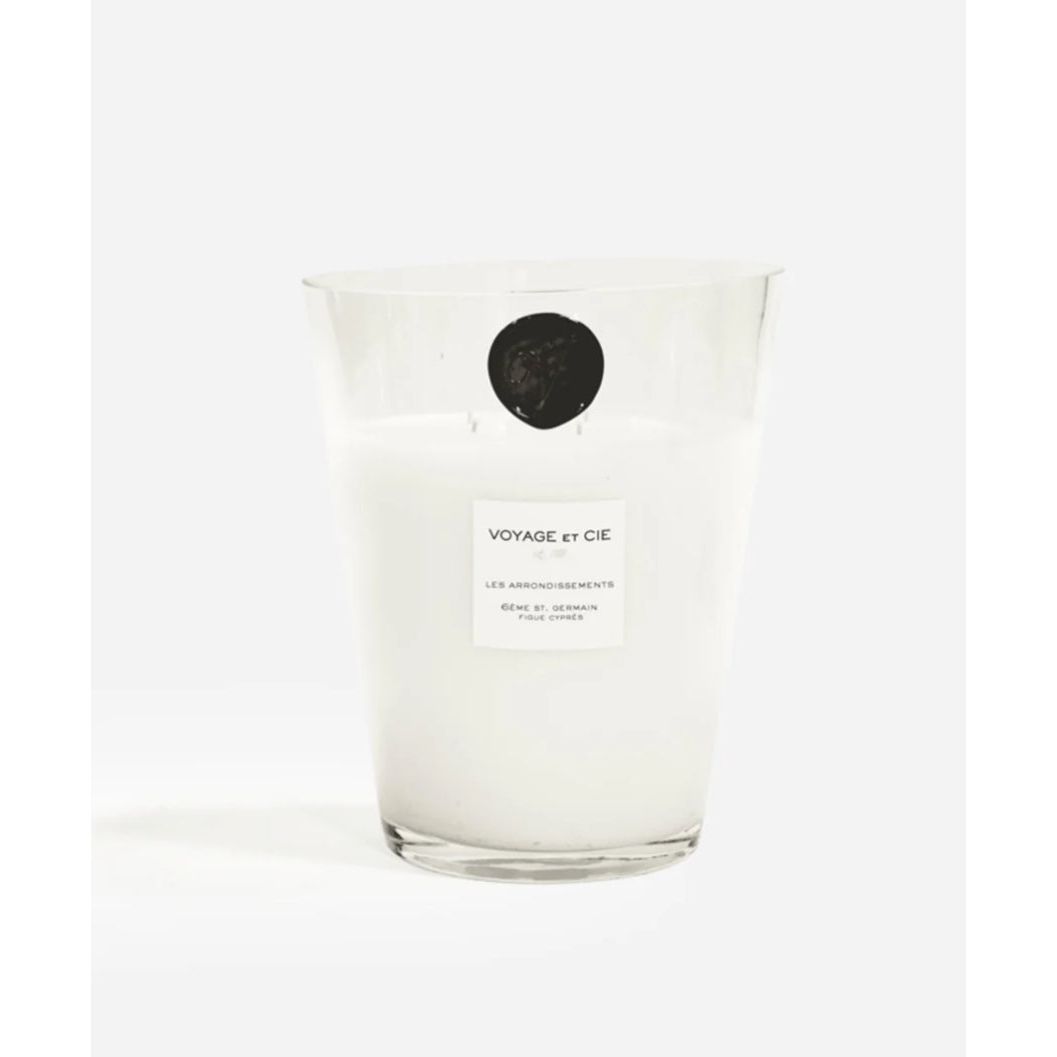 gardenia french cut tapered scented candle | 9 in